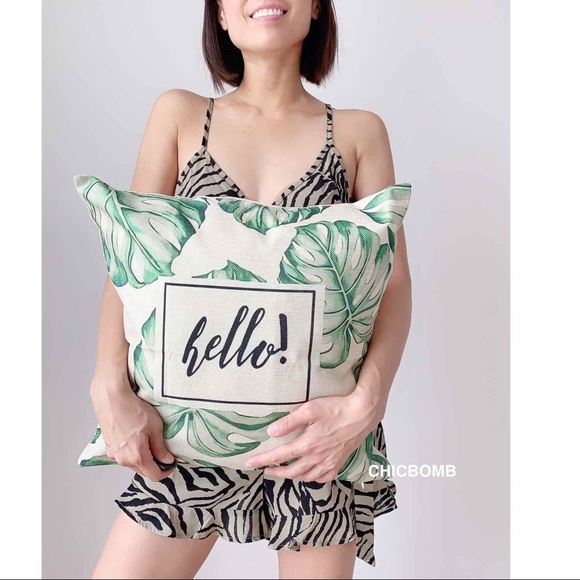 Hello ! LINEN Lifestyle Accent Pillow cover - Picture 3 of 5